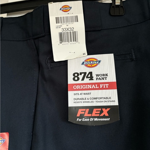 NWT Dickies 874 Pants men 33x32 Dark Navy - Picture 2 of 3